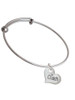 Large ''Coach'' Heart Charm Bangle Bracelet