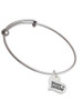 Large Happy Birthday Heart Charm Bangle Bracelet