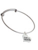 Large Lord Guide Me Heart Charm Bangle Bracelet