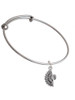 Fan with AB Crystal Charm Bangle Bracelet