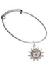 Medium Sun Face with Beaded Edging Charm Bangle Bracelet