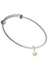 Crystal Clear AB Channel Drop Charm Bangle Bracelet