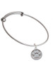 Paw - Round Seal Charm Bangle Bracelet