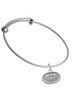 Crown - Oval Seal Charm Bangle Bracelet