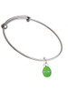 Lime Green Easter Egg with Color Crystal Band Charm Bangle Bracelet