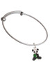 Enamel Sitting Panda Charm Bangle Bracelet
