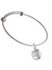 Horse Head with Horseshoe - 2 Sided Charm Bangle Bracelet