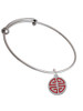 Red Chinese Blessing Charm Bangle Bracelet