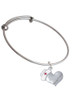 Nurse's Prayer Heart - Healing Hand Charm Bangle Bracelet