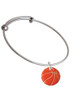 3/4'' Enamel Basketball Charm Bangle Bracelet