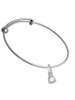 Small Boxing Glove Charm Bangle Bracelet