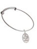 Give Me Courage Strength Wisdom Medallion Charm Bangle Bracelet