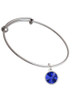 12mm Crystal Rivoli - Blue Charm Bangle Bracelet