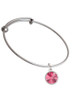 12mm Crystal Rivoli - Hot Pink Charm Bangle Bracelet