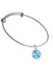 12mm Crystal Rivoli - Hot Blue Charm Bangle Bracelet