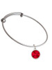 12mm Crystal Rivoli - Red Charm Bangle Bracelet