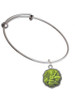 Resin Buddha in Frame Charm Bangle Bracelet