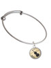 Domed Music - Bass Charm Bangle Bracelet