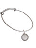 Stainless Steel Disc You Are More Loved Charm Bangle Bracelet