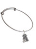 Dragon with AB Crystal Eyes & Clear Ball Charm Bangle Bracelet