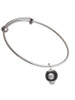 Black 8 Ball Spinner Charm Bangle Bracelet