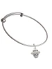 Crystal Spinner Charm Bangle Bracelet