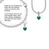 Acrylic 5/16" Green Heart Clip On Charm