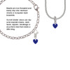 Acrylic 5/16" Navy Blue Heart Clip On Charm