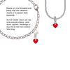 Acrylic 5/16" Maroon Heart Clip On Charm