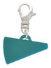Acrylic 3/4" Teal Megaphone Clip On Charm