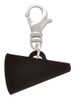 Acrylic 3/4" Black Megaphone Clip On Charm