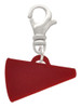 Acrylic 3/4" Maroon Megaphone Clip On Charm