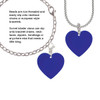 Acrylic 1" Royal Blue Heart Clip On Charm