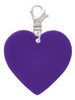 Acrylic 1" Purple Heart Clip On Charm