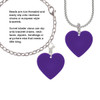Acrylic 1" Purple Heart Clip On Charm