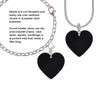 Acrylic 1" Black Heart Clip On Charm