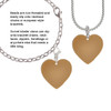 Acrylic 1" Gold Tone Heart Clip On Charm