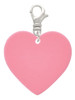 Acrylic 1" Pink Heart Clip On Charm