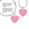 Acrylic 1" Pink Heart Clip On Charm