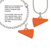 Acrylic 1.25" Orange Megaphone Clip On Charm