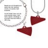 Acrylic 1.25" Maroon Megaphone Clip On Charm