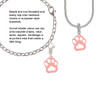 Acrylic Small Paw Light Pink Clip On Charm