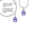 Acrylic Small Paw Purple Clip On Charm