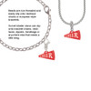 Acrylic 3/4" Red Cheer Megaphone Clip On Charm
