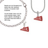 Acrylic 3/4" Maroon Cheer Megaphone Clip On Charm