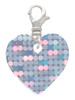 Acrylic Small Hologram Heart Clip On Charm