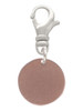 Acrylic 1/2" Disc Rose Gold Tone Clip On Charm