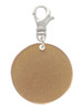 Acrylic 7/8" Disc Gold Tone Clip On Charm