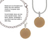 Acrylic 7/8" Disc Gold Tone Clip On Charm