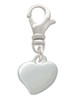 Small 2-D Puffy Heart Clip On Charm